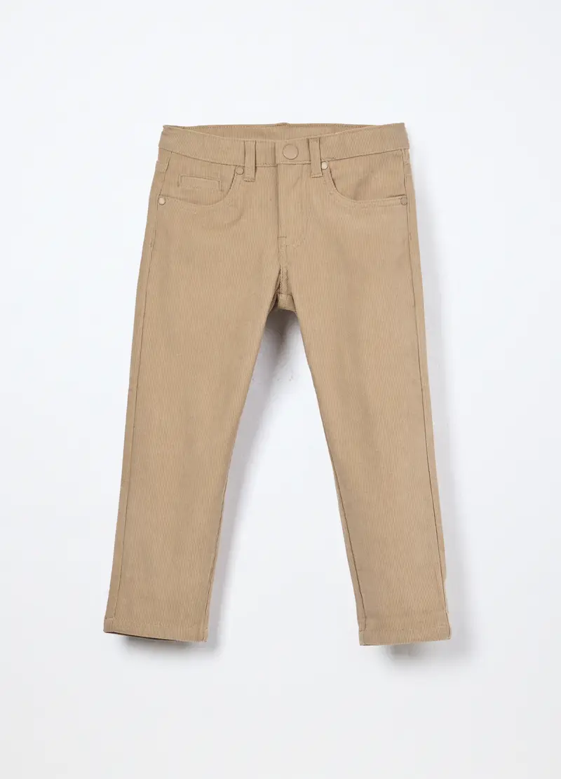 Pantaloni In Velluto A Coste Bambino, Beige chiaro