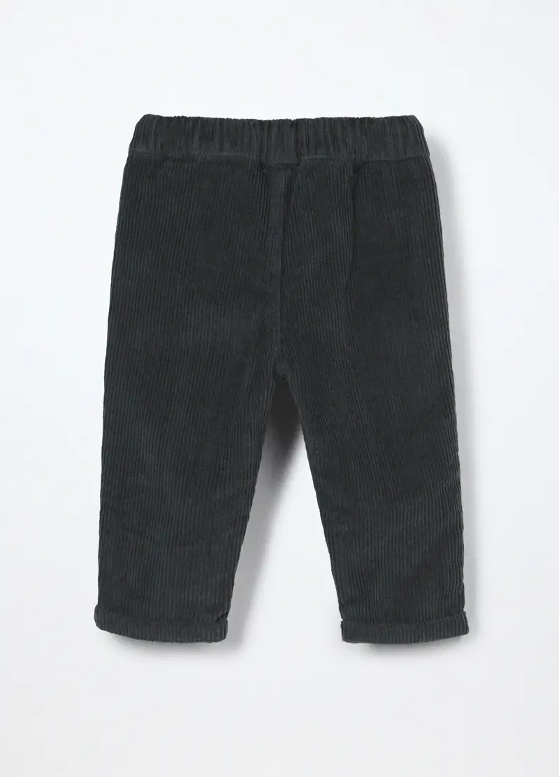 Pantaloni In Velluto A Coste Di Cotone Stretch Neonato, Bambino, Grigio scuro miniatura 2