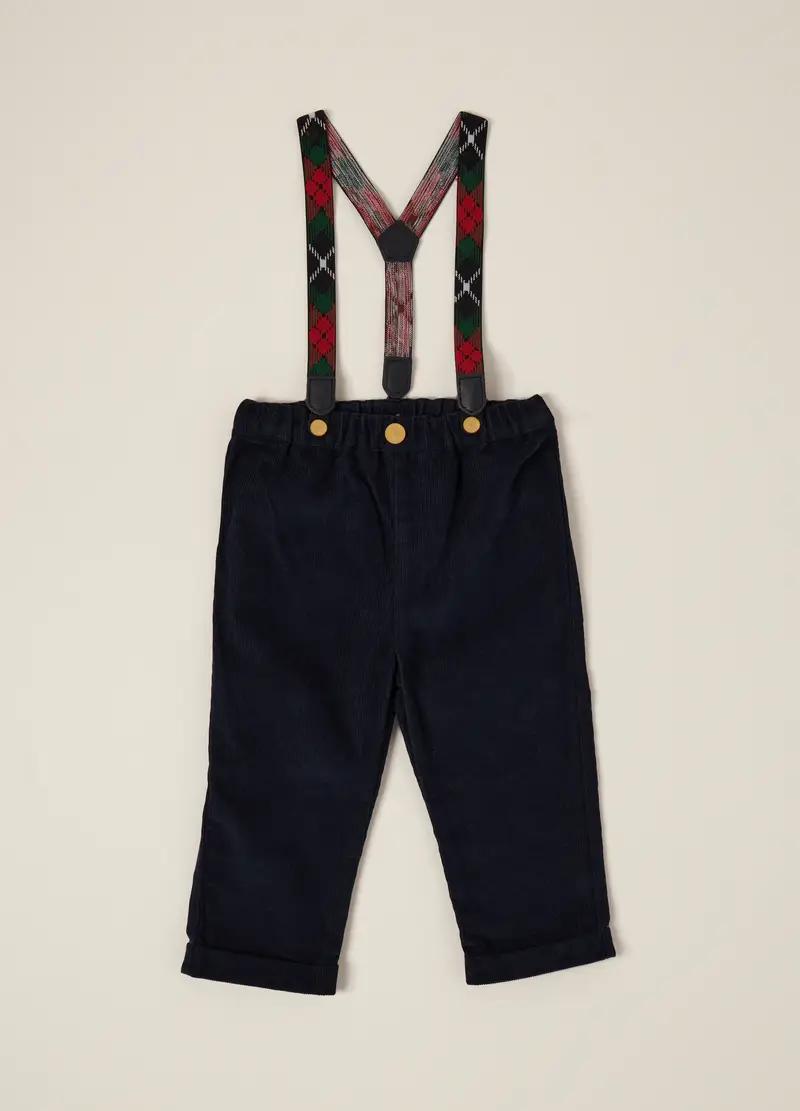 Pantaloni In Velluto A Coste Iana Neonata, Neonato, Blu scuro miniatura 2