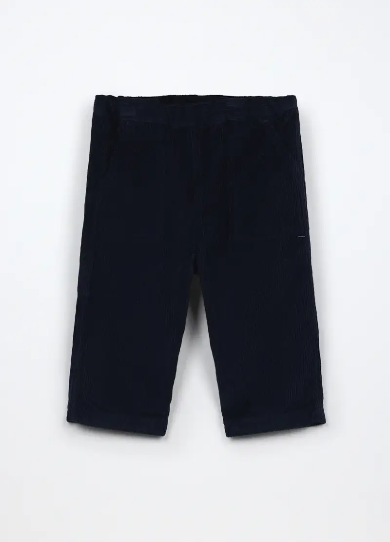 Pantaloni In Velluto A Coste Neonato, Bambino, Blu scuro
