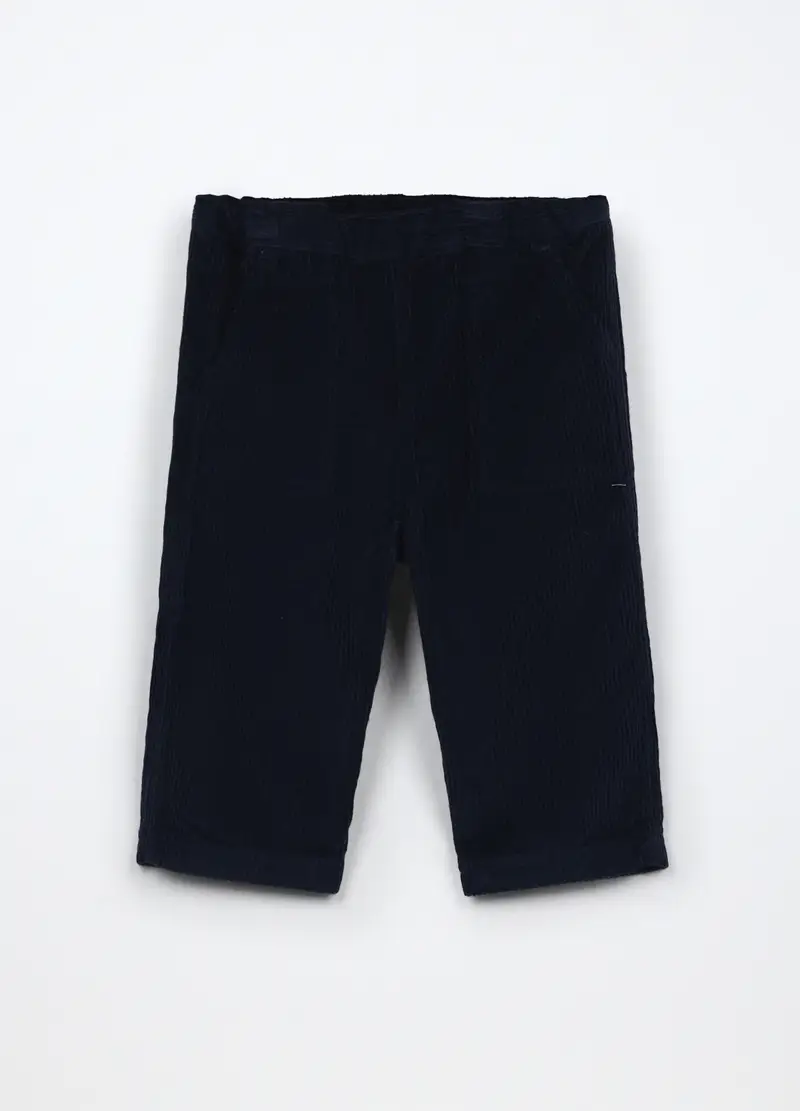 Pantaloni In Velluto A Coste Neonato, Bambino, Blu scuro