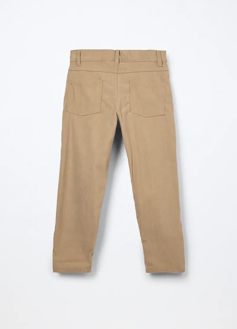 Pantaloni In Velluto A Coste Ragazzo, Bambino, Beige chiaro miniatura 2