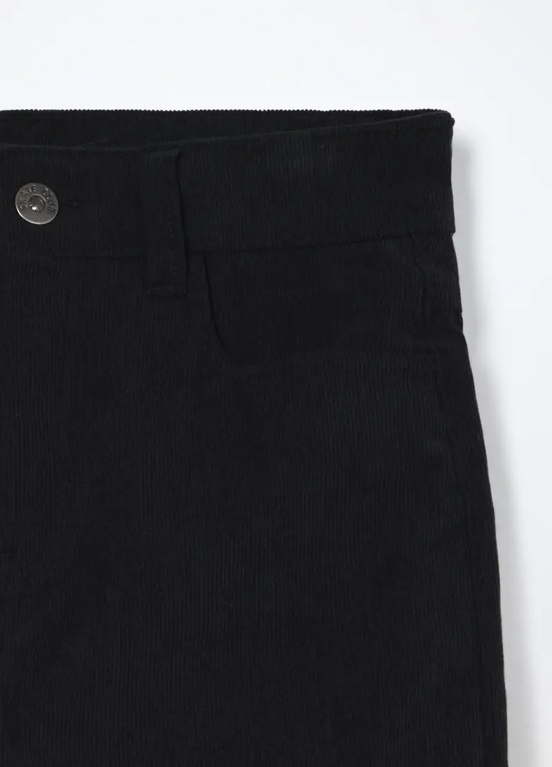 Pantaloni In Velluto A Coste Ragazzo, Bambino, Nero miniatura 3