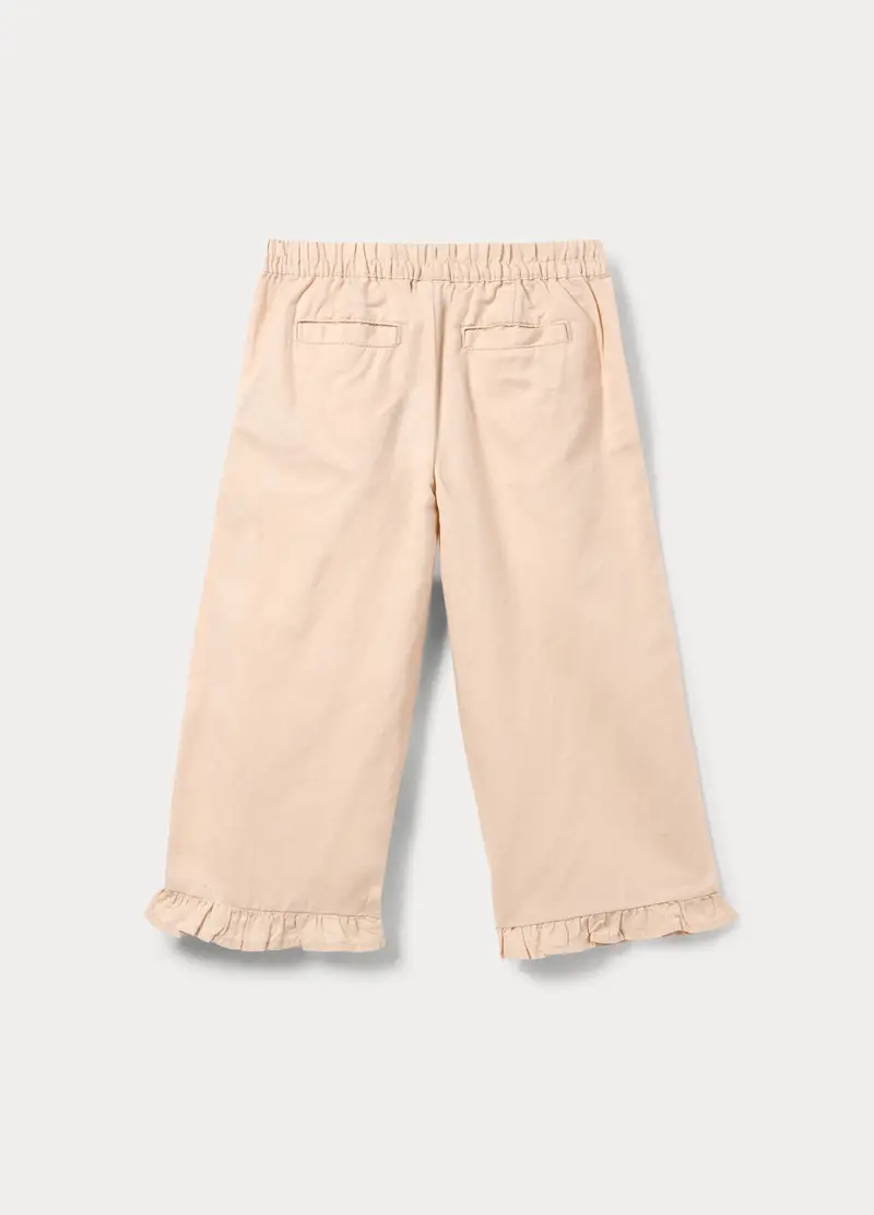 Pantaloni Misto Lino Bambina, Beige chiaro miniatura 2