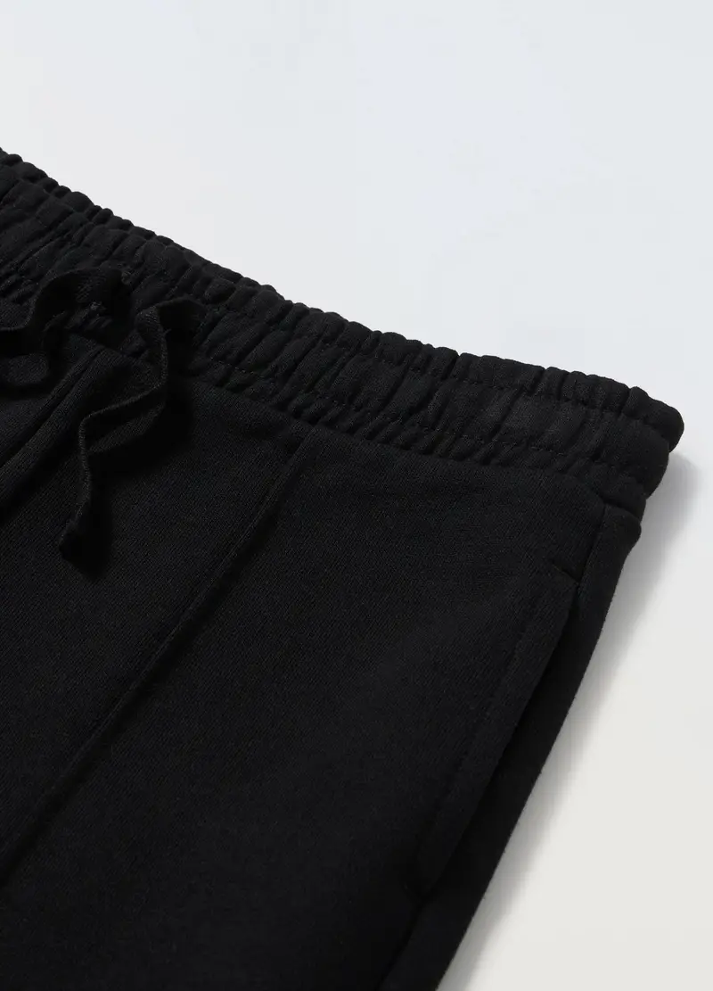 Pantaloni Palazzo In Misto Cotone Ragazza, Bambina, Nero miniatura 2