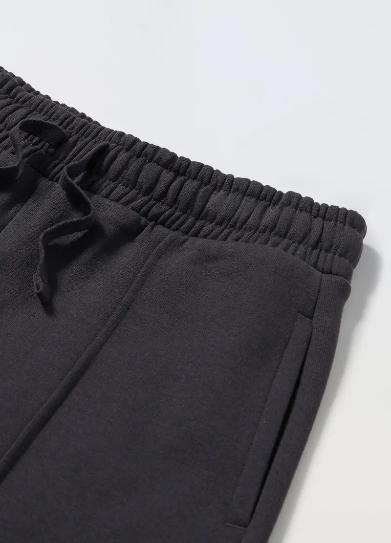 Pantaloni Palazzo In Misto Cotone Ragazza, Bambina, Nero miniatura 2