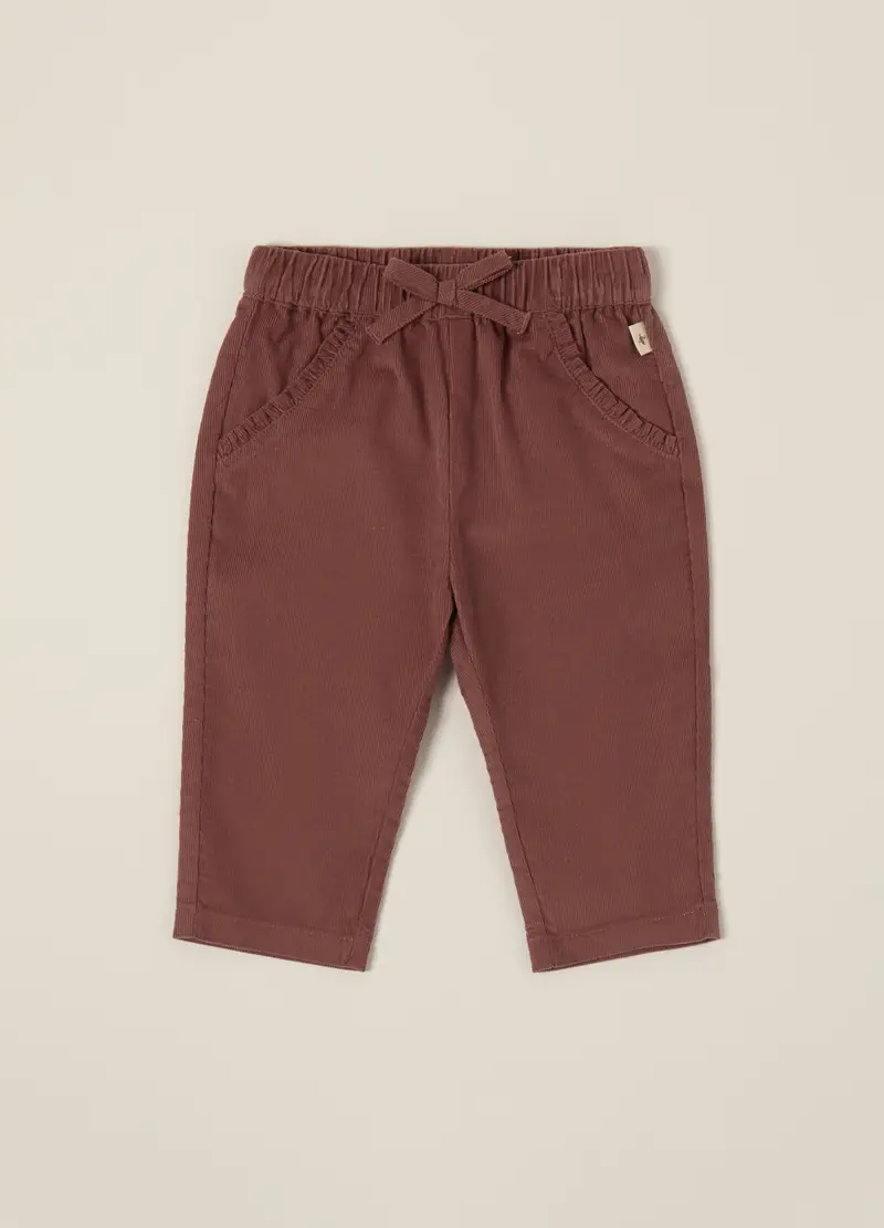 Pantaloni Rosa In Velluto A Coste Per Bambina, Neonata, Rosa polveroso