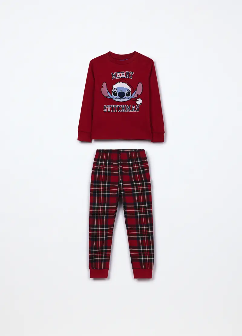 Pigiama Lungo In Interlock Di Puro Cotone Bambino, Rosso scuro