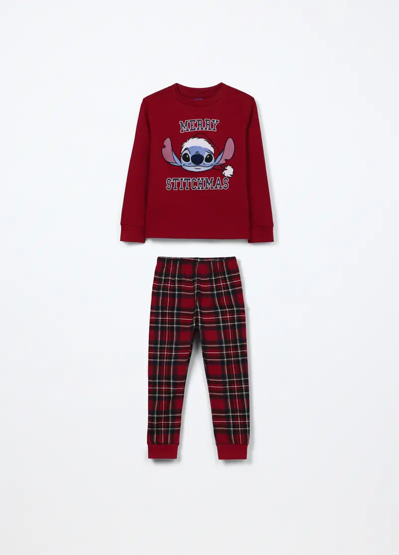 Pigiama Lungo In Interlock Di Puro Cotone Ragazzo, Bambino, Rosso scuro