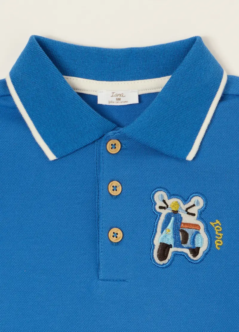 Blukids Polo Neonato Blu 4302807 miniatura 3