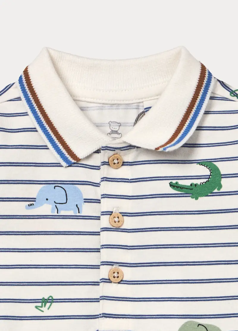 Blukids Polo Neonato Bianco 4350380 miniatura 3