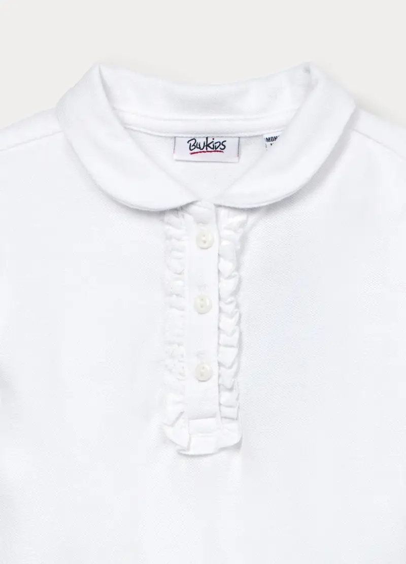 Blukids Polo Bambina Bianco 4350277 miniatura 3