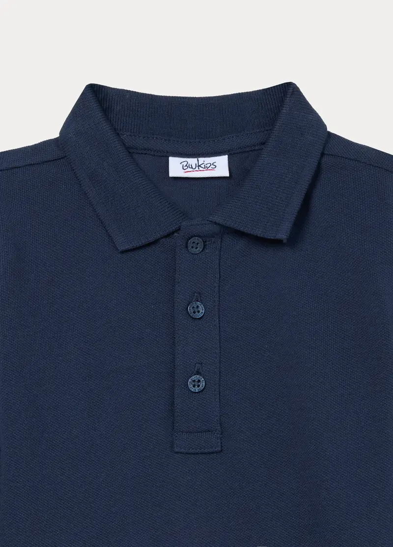 Blukids Polo Bambino Blu 4222644 miniatura 3