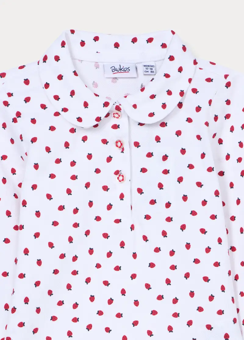 Blukids Polo Bambina Bianco 4320202 miniatura 3