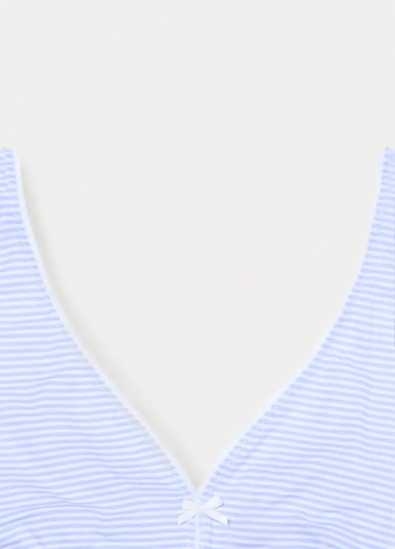 Reggiseno A Triangolo In Jersey Di Cotone Stretch Ragazza, Bambina, Azzurro chiaro miniatura 3