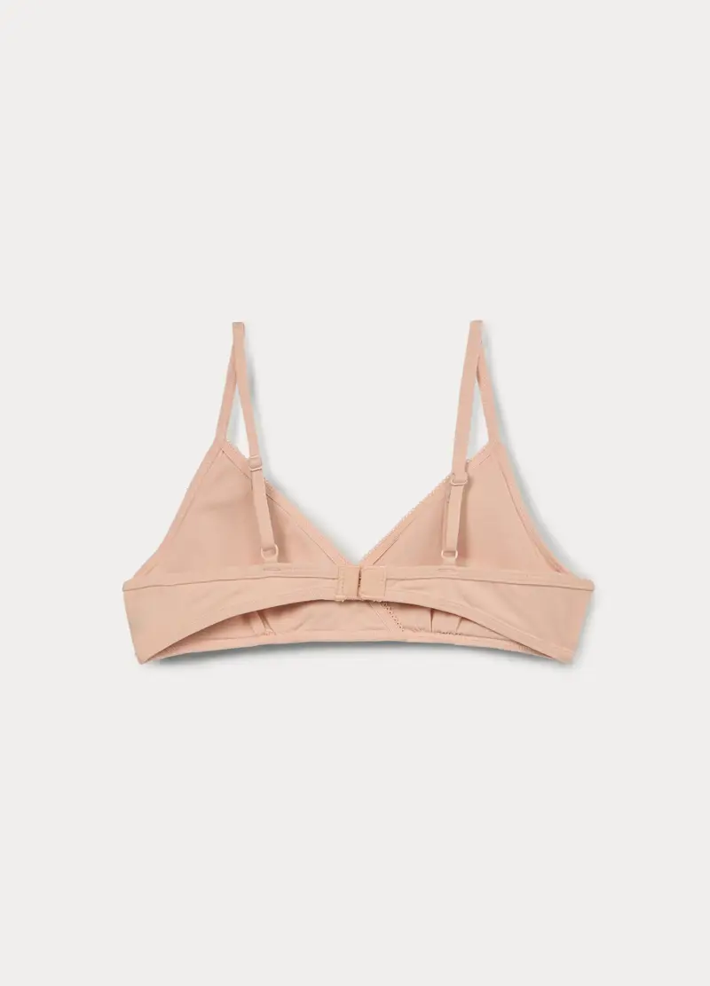 Reggiseno Imbottito A Triangolo Ragazza, Bambina, Beige chiaro miniatura 2