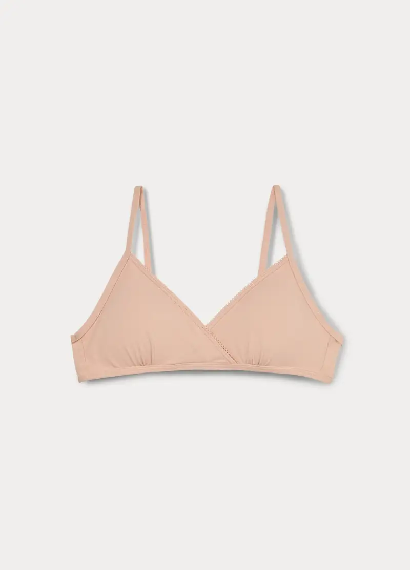 Reggiseno Imbottito A Triangolo Ragazza, Bambina, Beige chiaro