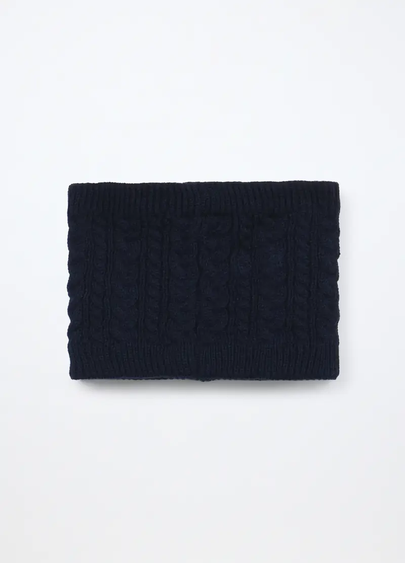 Scalda Collo Tricot A Treccia, Bambino, Blu navy, .U miniatura 2