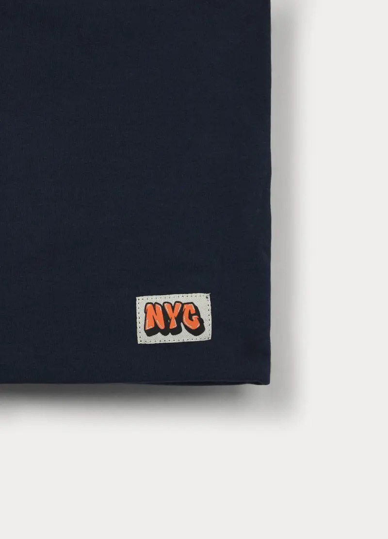 Scaldacollo In Cotone Stretch, Bambino, Blu navy, U miniatura 3