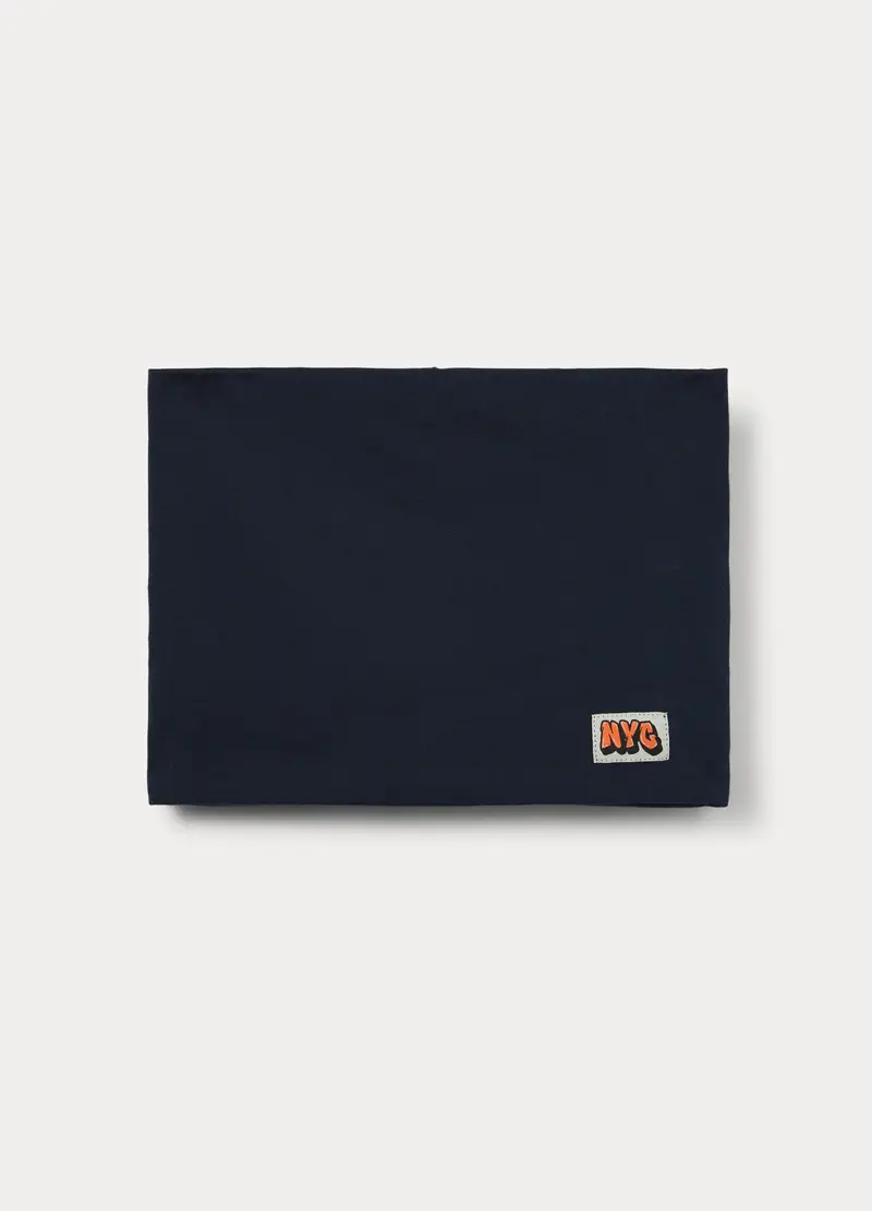 Scaldacollo In Cotone Stretch, Bambino, Blu navy, U