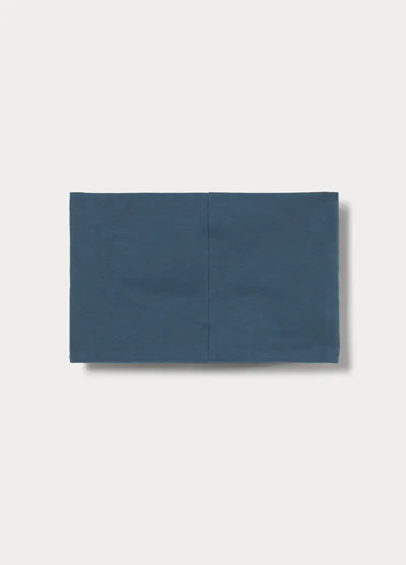 Scaldacollo In Jersey Di Cotone Stretch Neonato, Azzurro scuro, U miniatura 2