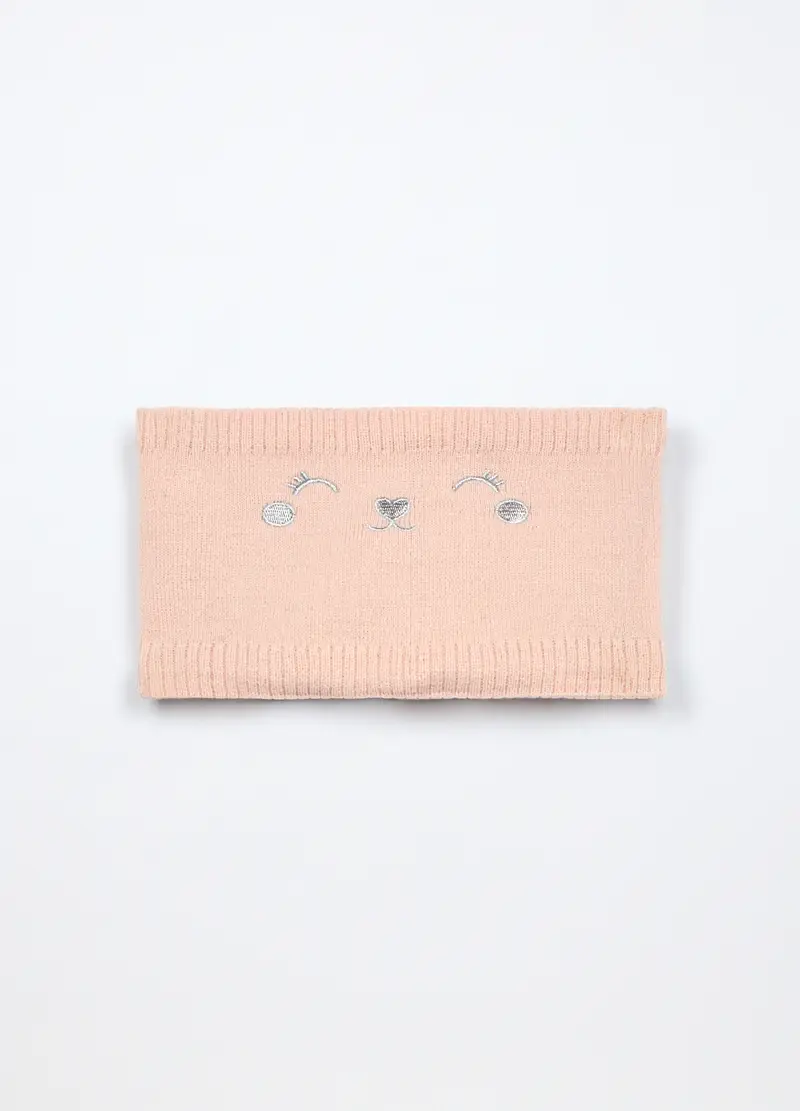 Blukids, Scaldacollo Tricot Con Ricami Neonata, Rosa chiaro, Taglia: T.U.