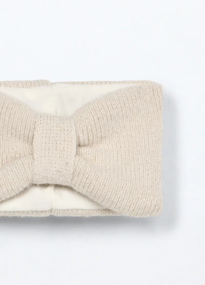 Scaldacollo Tricot Neonata, Bianco panna, .U miniatura 3