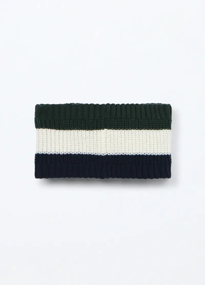 Scaldacollo Tricot Neonato, Blu scuro, .U miniatura 2