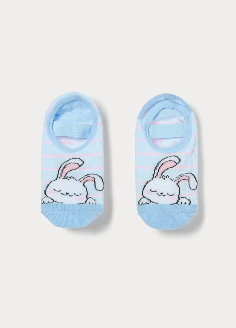 Scarpine Antiscivolo In Spugna, Bambina, Azzurro chiaro