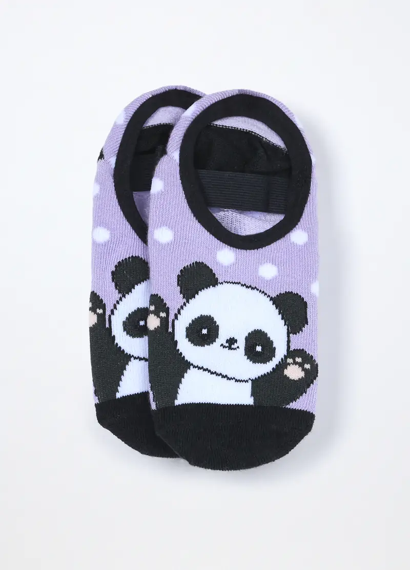 Scarpine Antiscivolo In Spugna Bambina, Nero stampa 1 miniatura 2