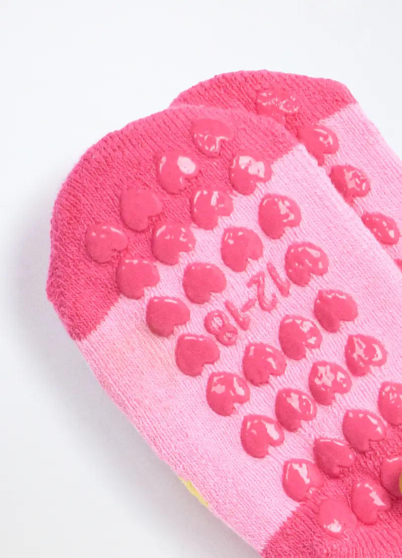 , Scarpine Antiscivolo In Spugna Misto Cotone Neonata, Bambina, Rosa pastello miniatura 3