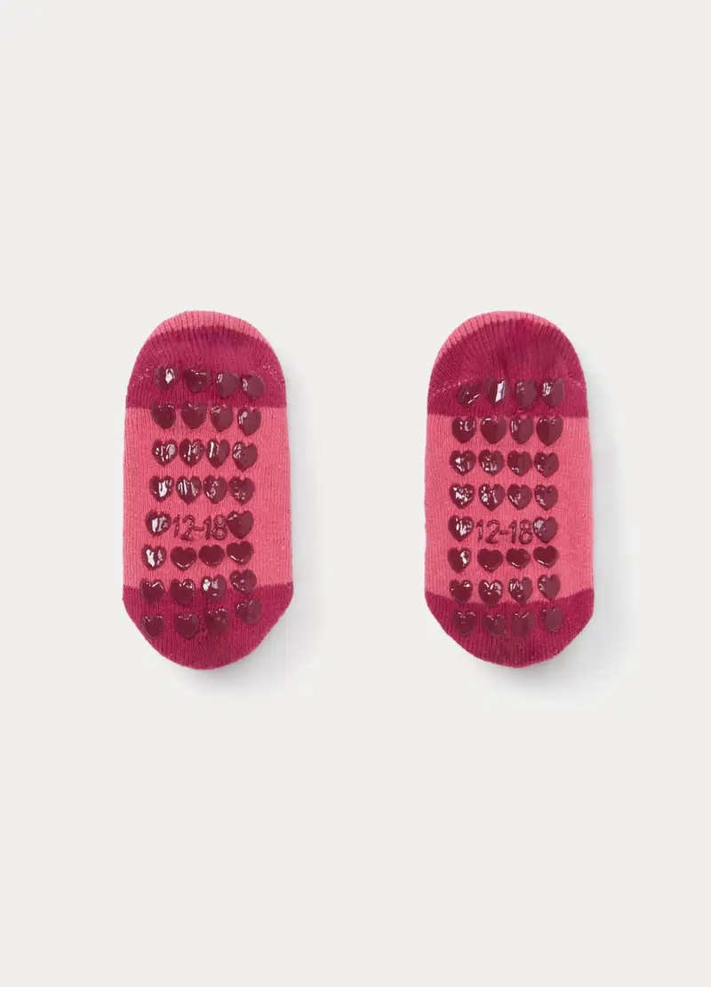 Scarpine Antiscivolo In Spugna, Neonata, Rosa scuro miniatura 2