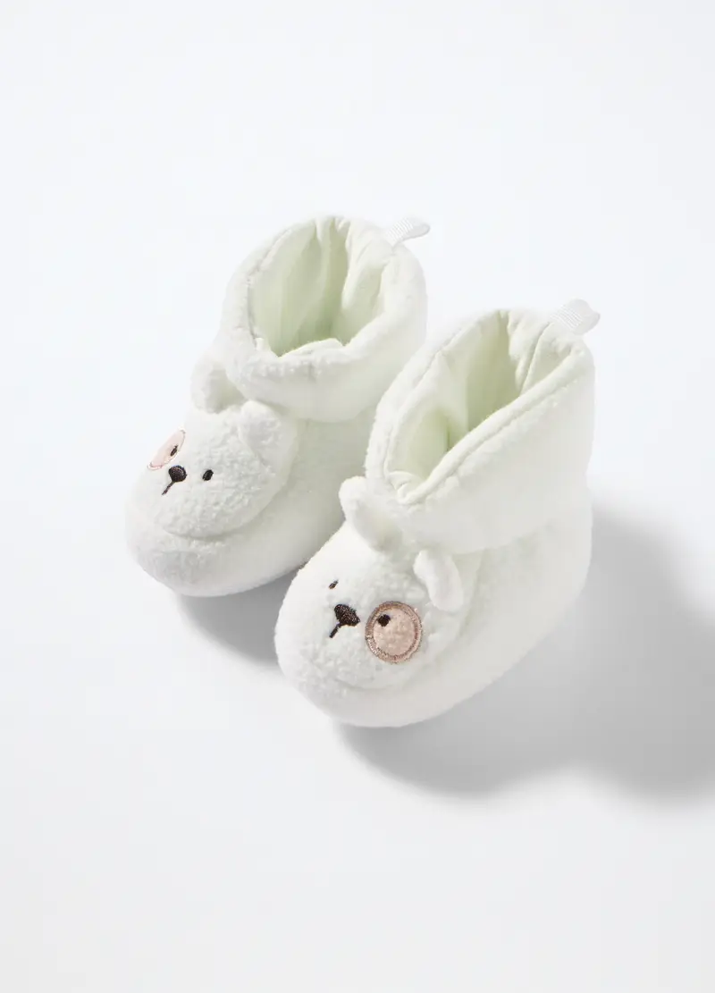 Scarpine Con Ricami, Unisex, Bianco, .U