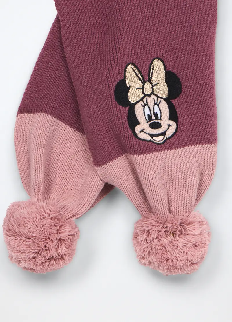 Sciarpa Tricot Con Pon Pom, Bambina, Rosa scuro, .U miniatura 2