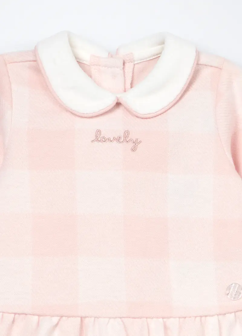 Set A Quadri Misto Cotone Neonata, Rosa chiaro miniatura 3