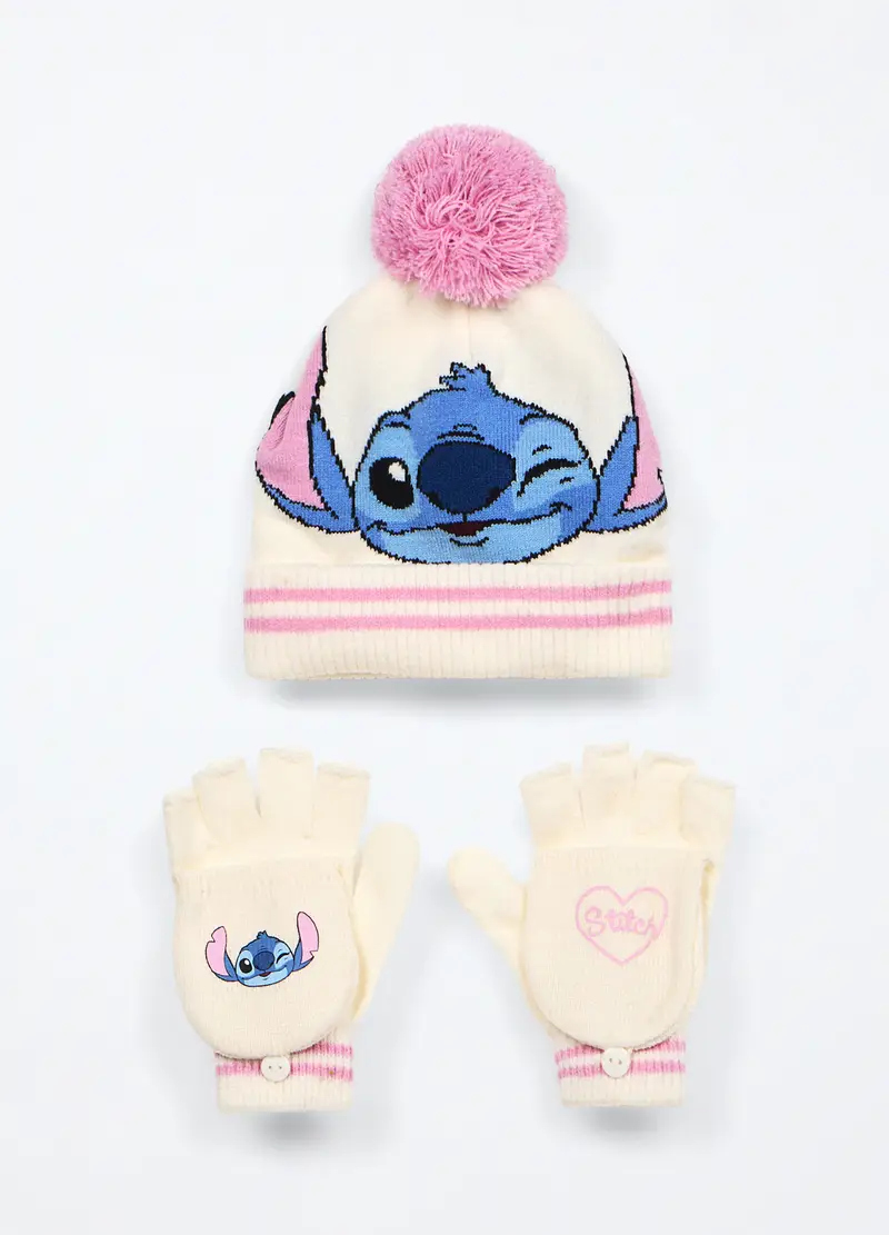 Set Berretto + Sciarpa Tricot, Bambina, Bianco panna