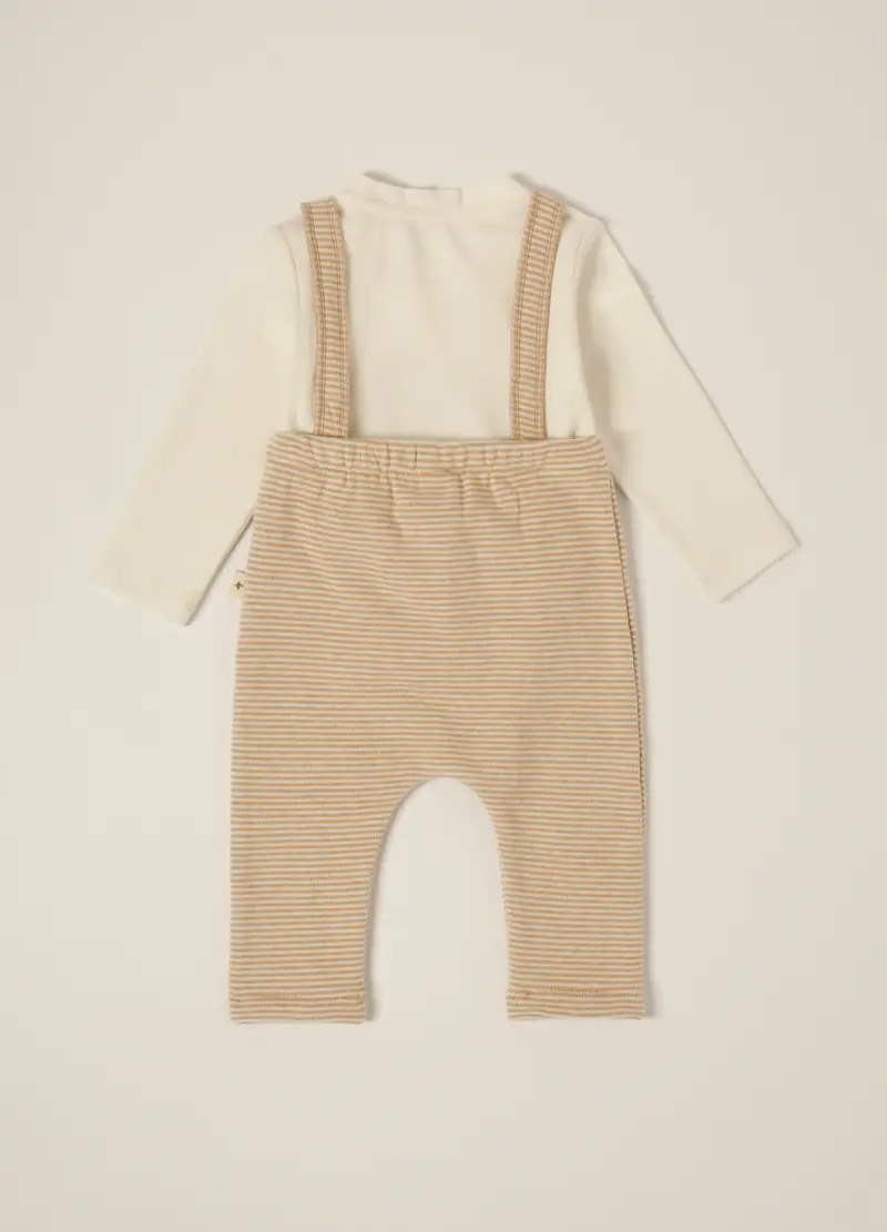 Set Bianco E Beige Per Neonato, Beige chiaro miniatura 2