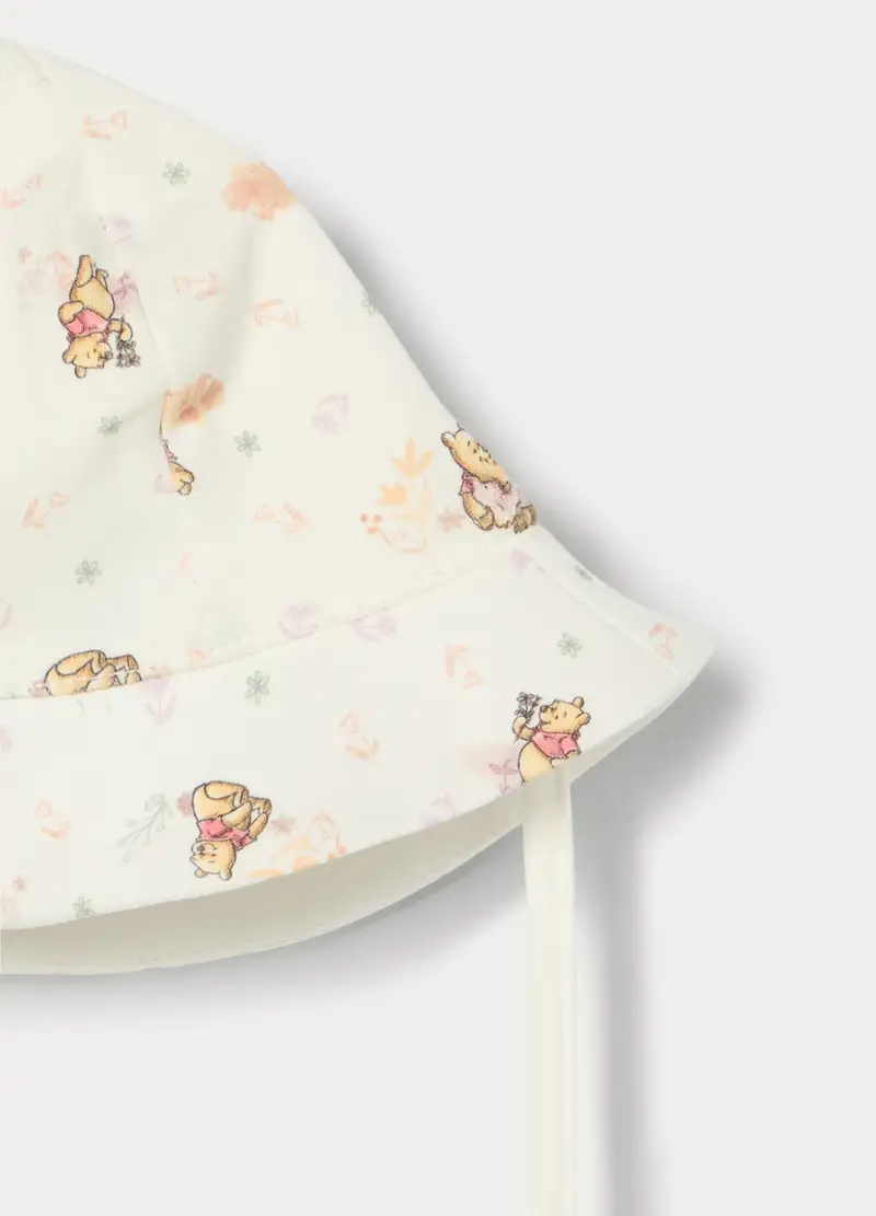 Set Disney Berretto + Scarpine In Interlock Di Puro Cotone Neonata, Bianco, U miniatura 2