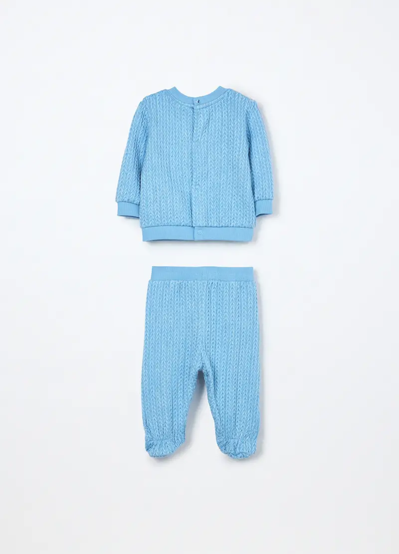 Set Disney In Misto Viscosa Velour Neonato, Azzurro cielo miniatura 2