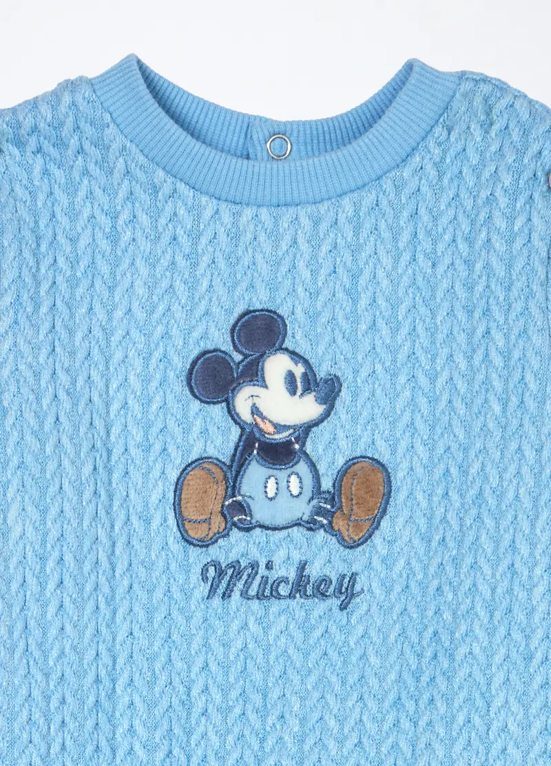 Set Disney In Misto Viscosa Velour Neonato, Azzurro cielo miniatura 3