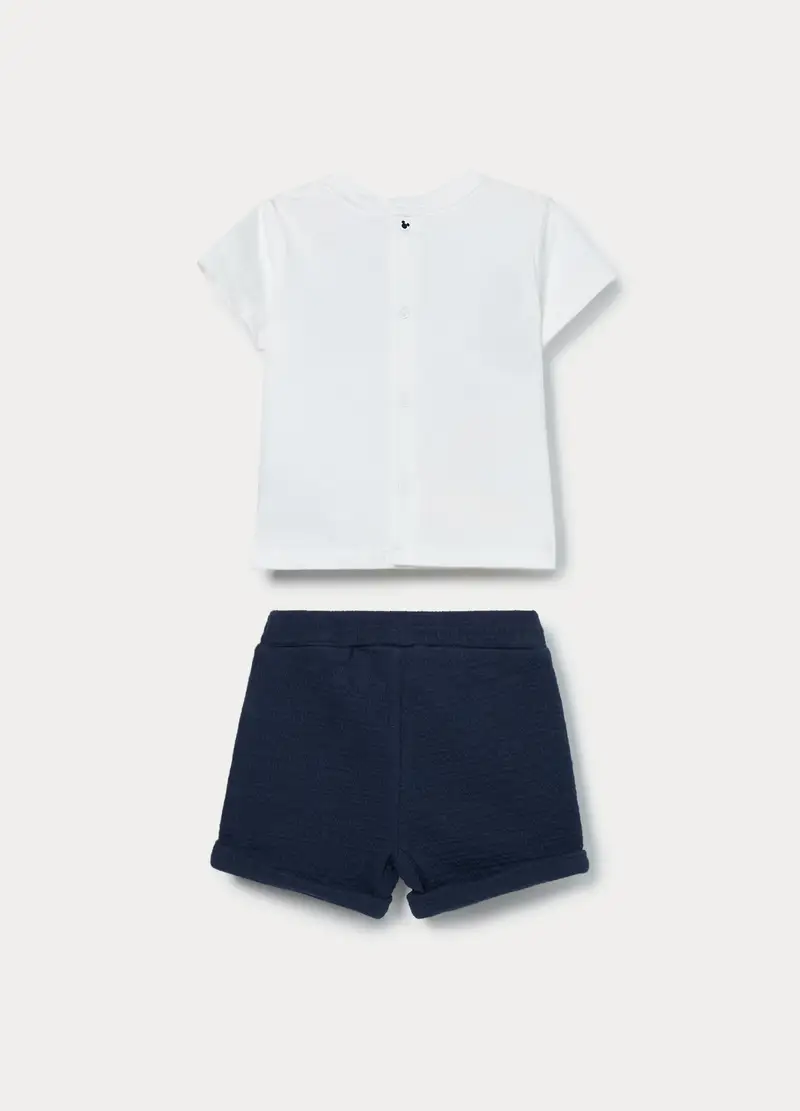 Set Disney In Punto Milano Misto Cotone Neonato, Blu scuro miniatura 2