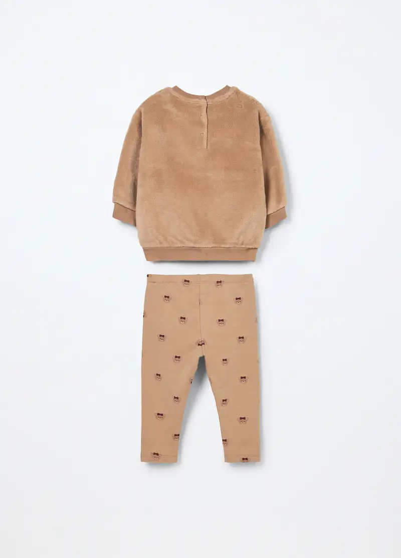 Set In Eco Fur Neonata, Marrone chiaro miniatura 2