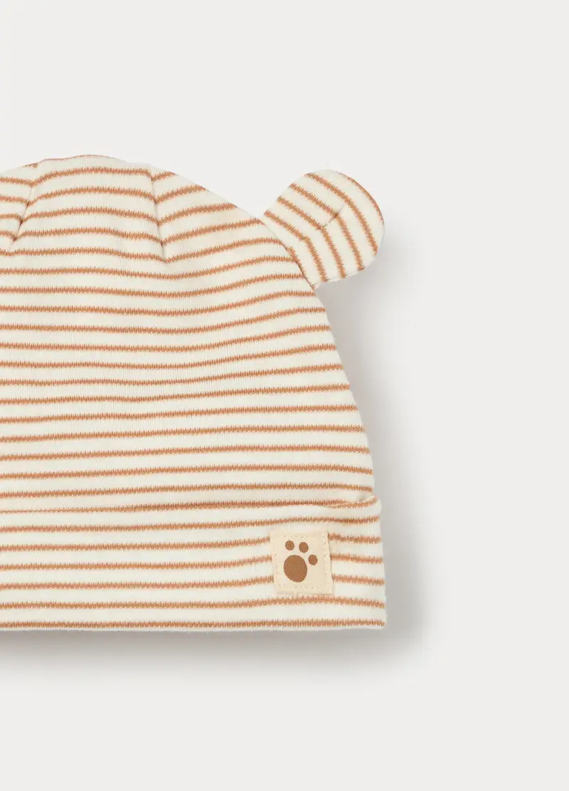 Set In Interlock Di Puro Cotone, Unisex, Bianco/Marrone, U miniatura 2