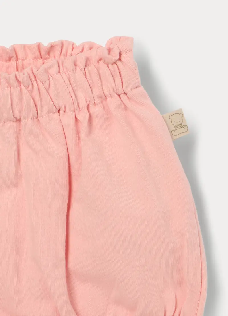 Set In Jersey Di Cotone Stretch Neonata, Rosa pastello miniatura 3