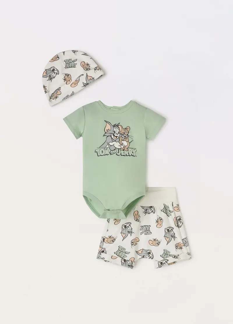 Blukids, Set In Jersey Di Cotone Stretch Neonato, Verde chiaro, Taglia: 0-1