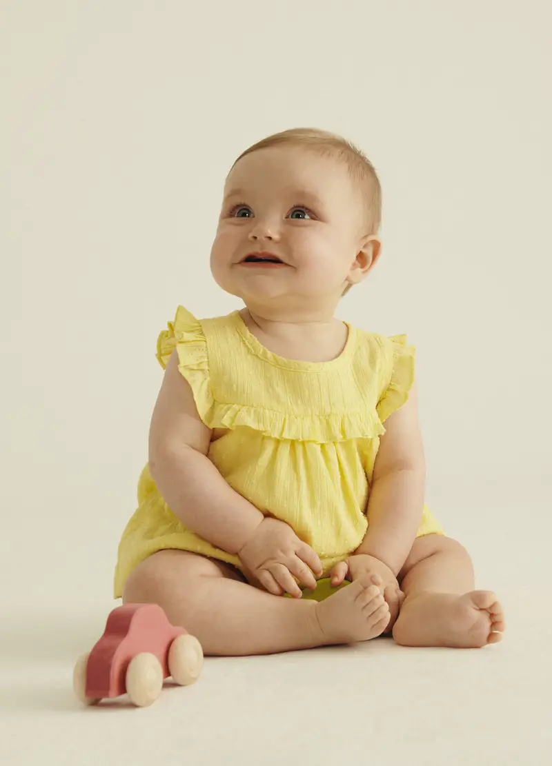 Blukids, Set In Puro Cotone Iana Neonata, Giallo limone, Taglia: 1