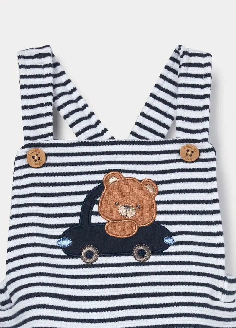 Set In Puro Cotone Neonato, Blu navy miniatura 3