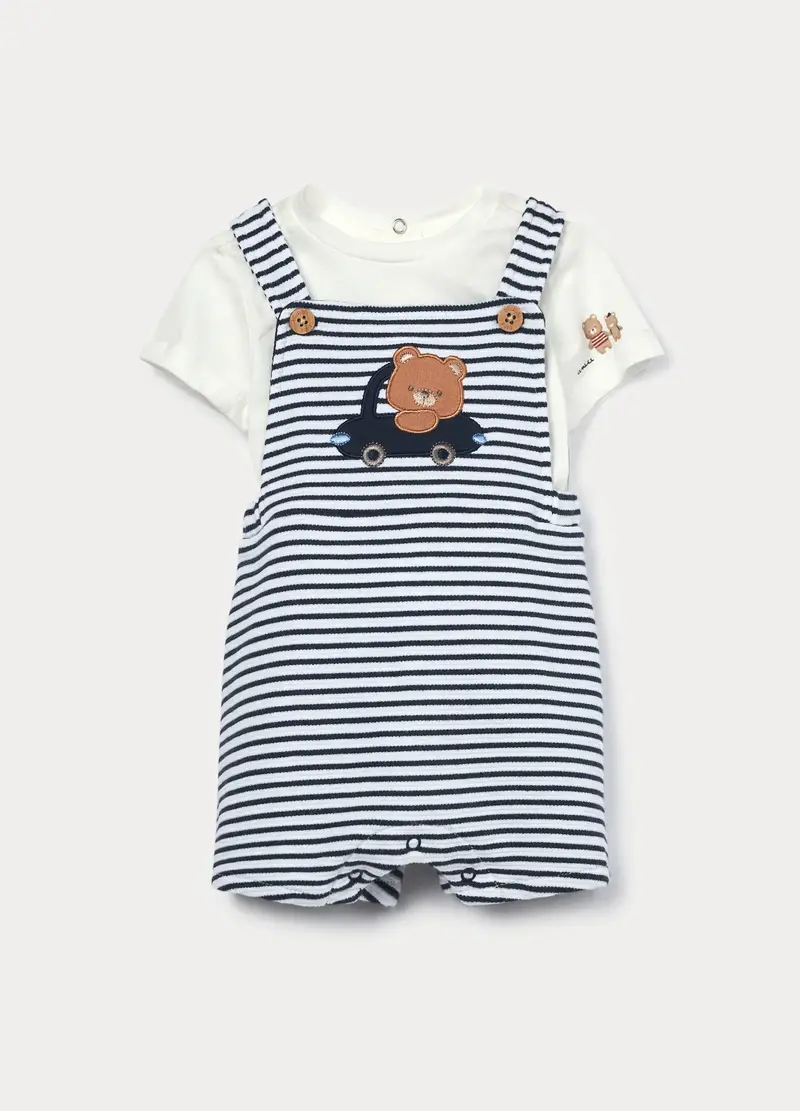 Set In Puro Cotone Neonato, Blu navy