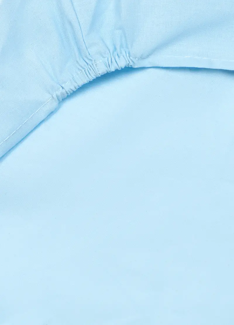 Set Lenzuola Culla In Puro Cotone Neonato, Azzurro/Blu, U miniatura 2