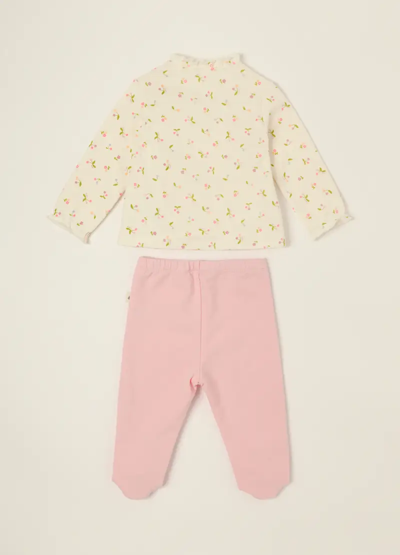 Set Neonata In Cotone Organico Multicolor, Beige miniatura 2